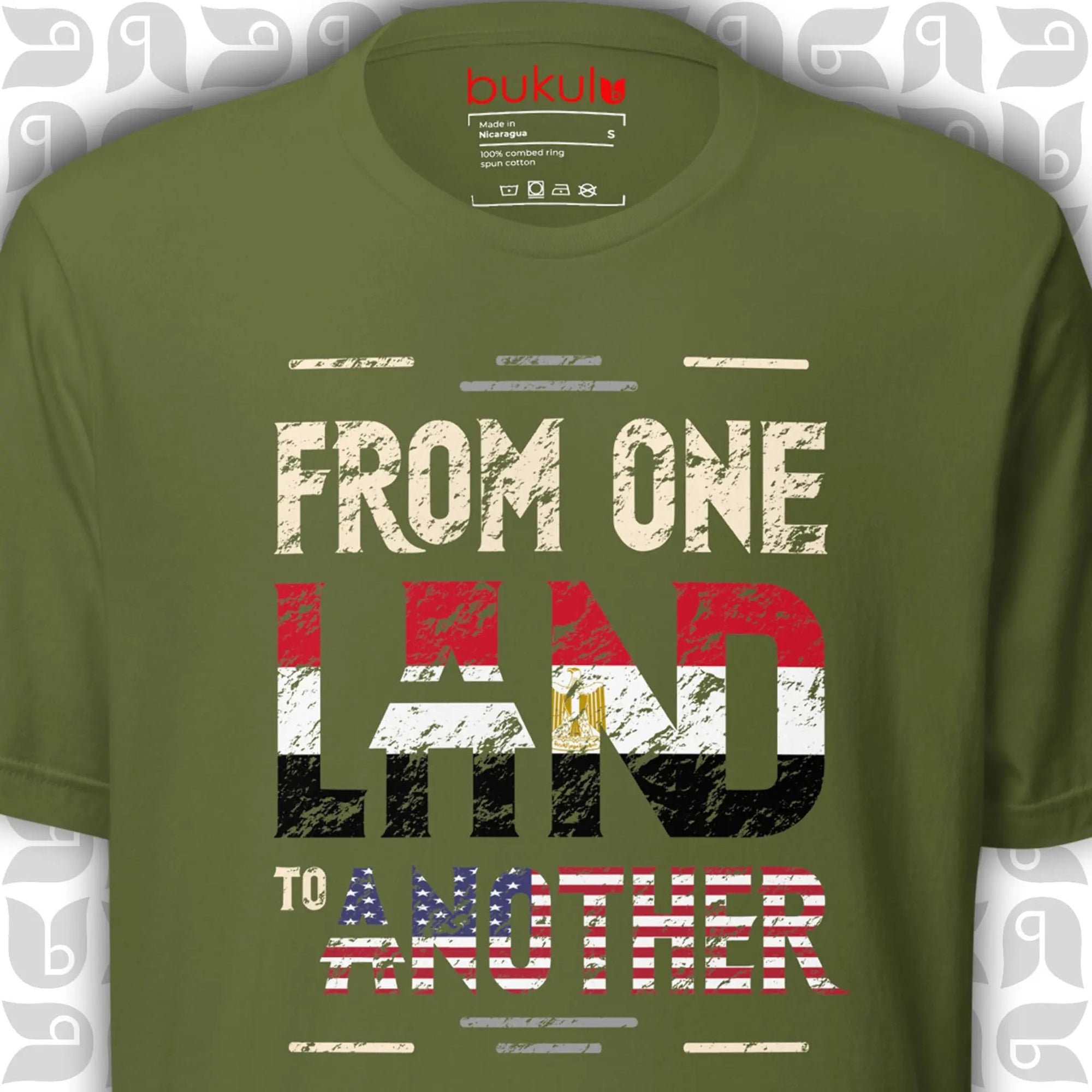 Egyptian Roots to USA Tee, Egypt-American Flag Shirt | Unisex bukulu