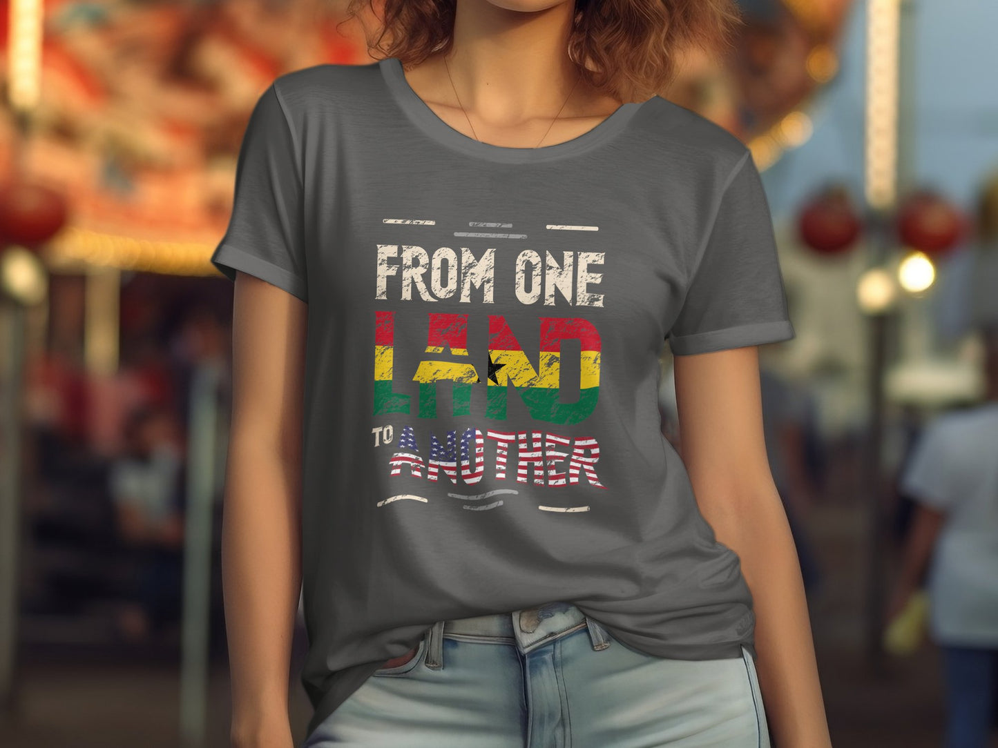 Ghanaian Roots to USA Tee, Ghana-American Flag Shirt | Unisex