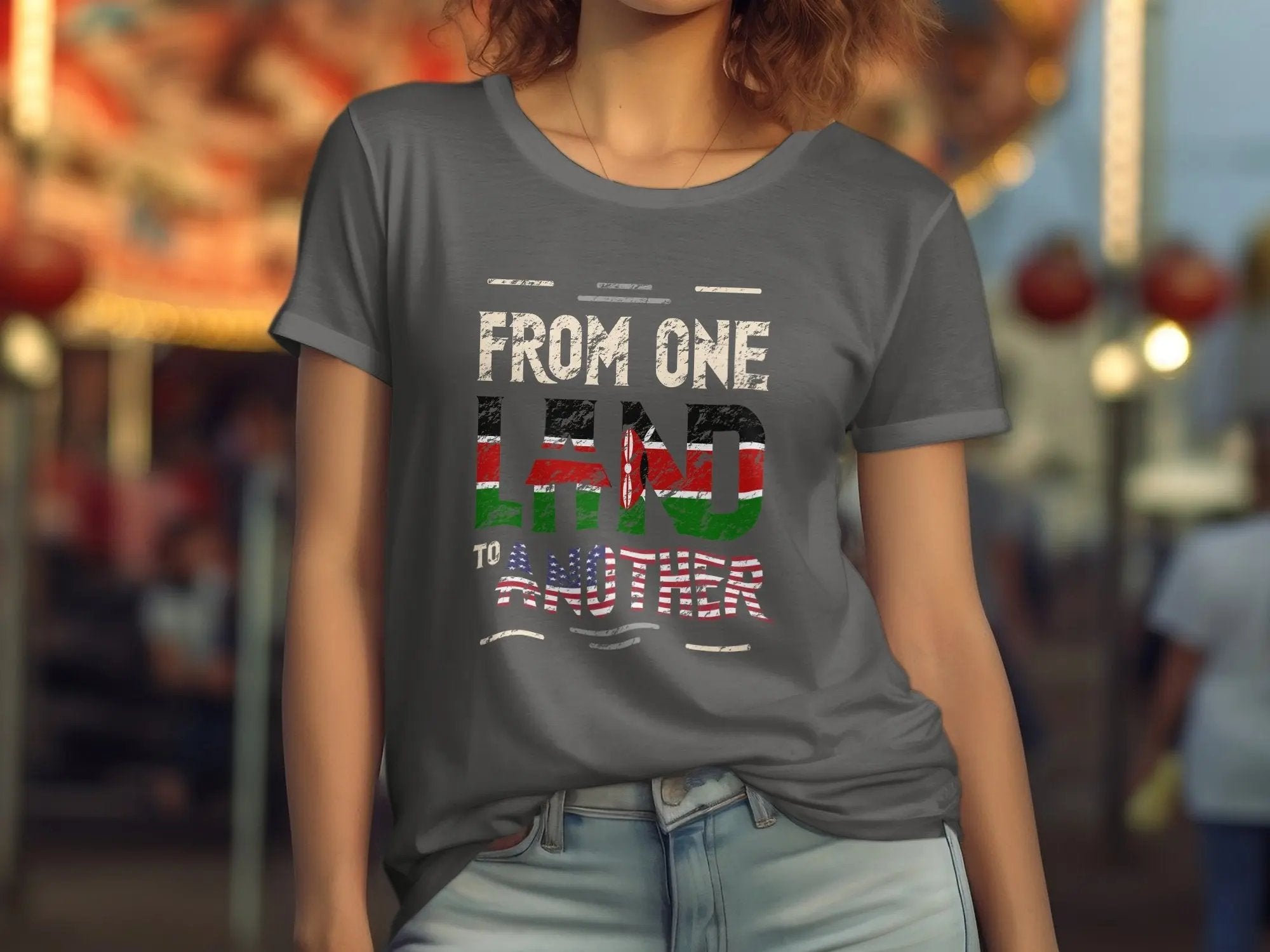 Kenyan Roots to USA Tee, Kenya-American Flag Shirt | Unisex bukulu
