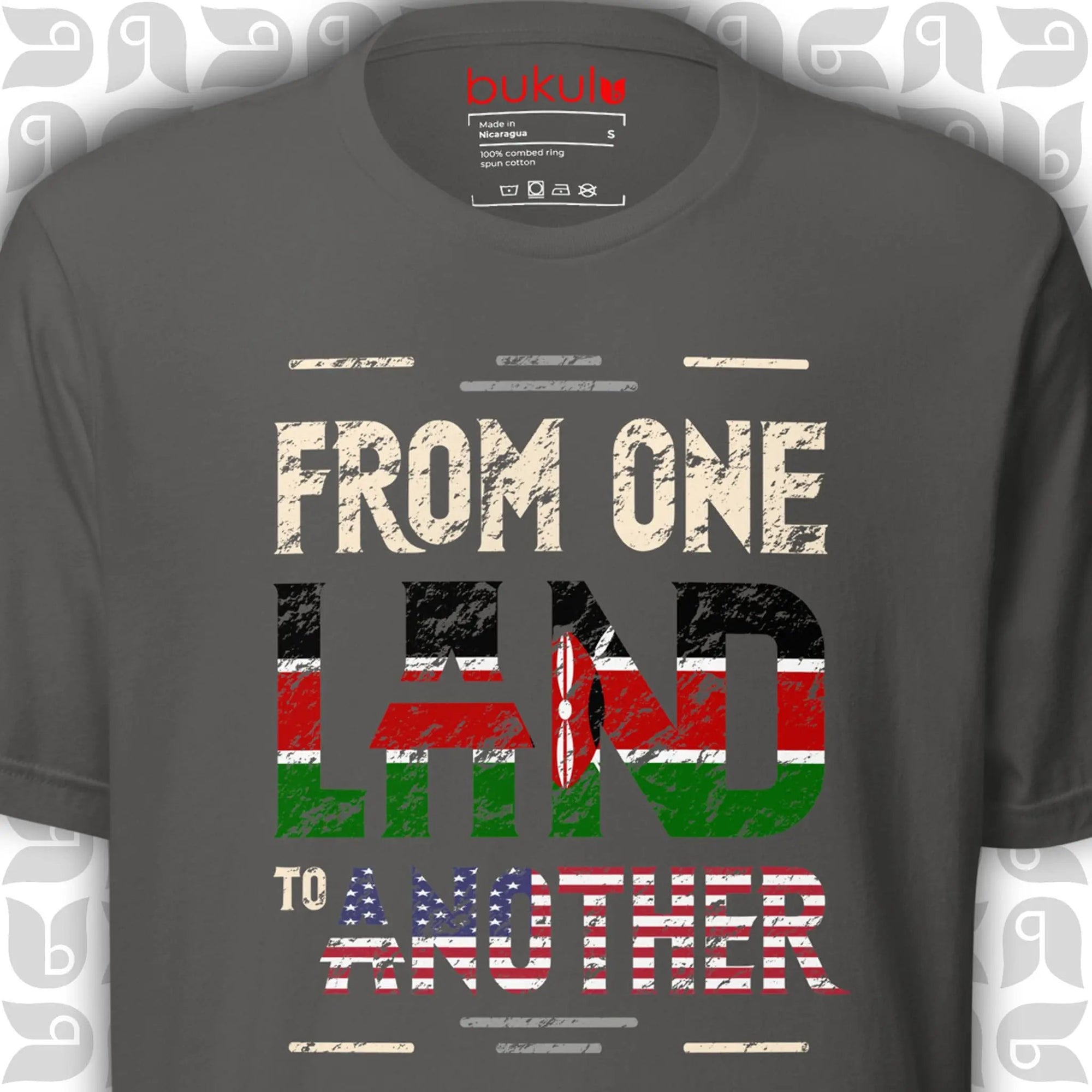 Kenyan Roots to USA Tee, Kenya-American Flag Shirt | Unisex bukulu