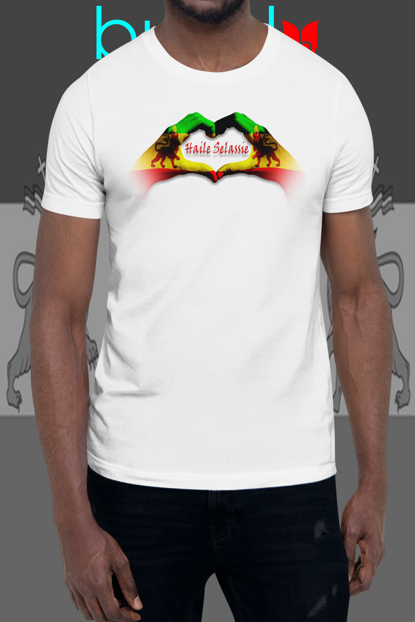 Haile Selassie I Inspired Lion of Judah Flag T-Shirt