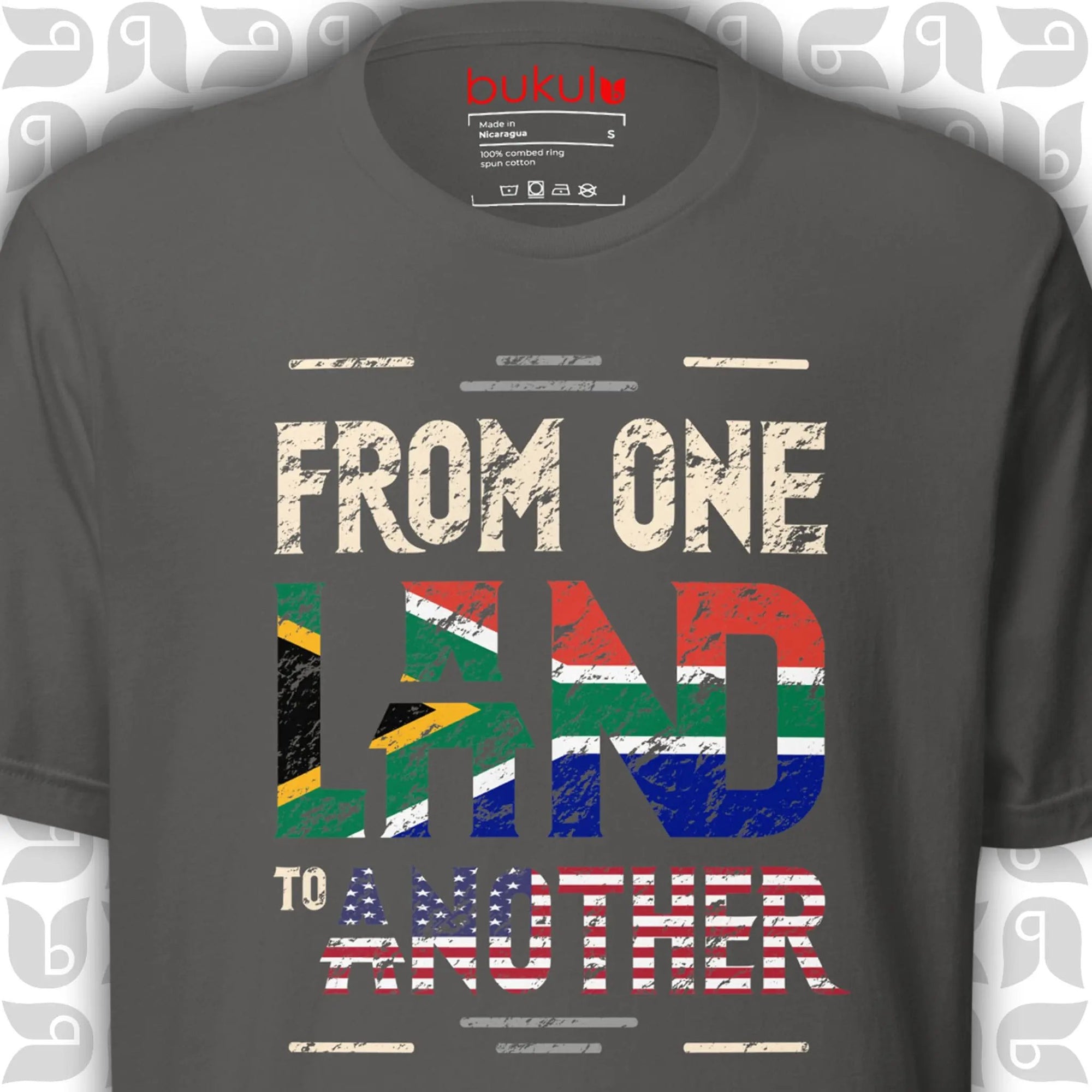 South African Roots to USA Tee, South Africa-American Flag Shirt | Unisex bukulu