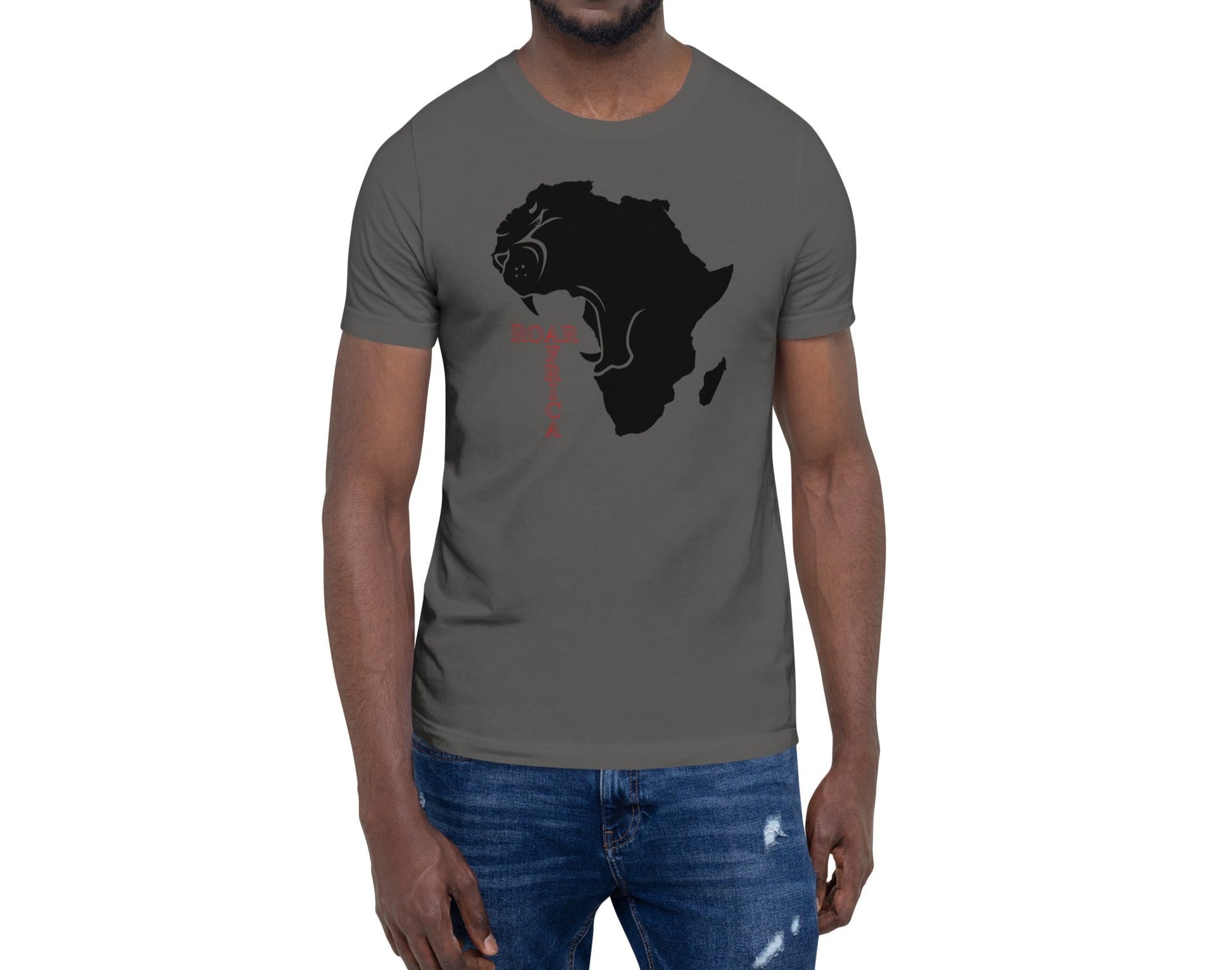 Unisex Africa Lion Map T-Shirt for Cultural Pride