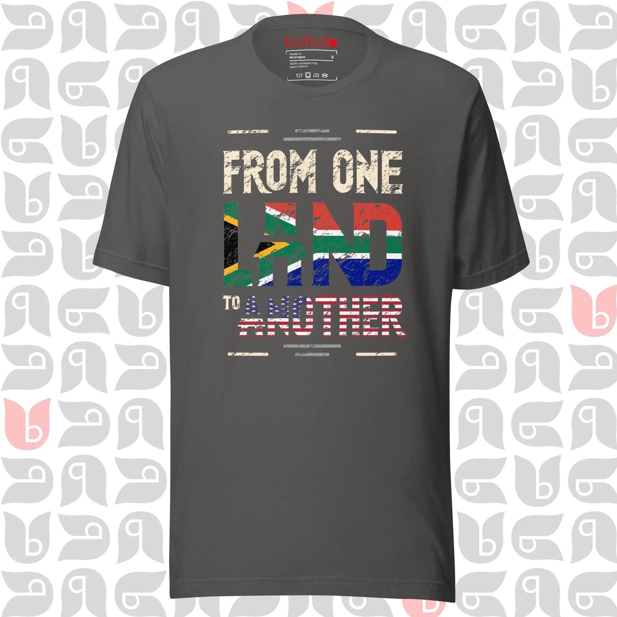 South African Roots to USA Tee, South Africa-American Flag Shirt | Unisex bukulu