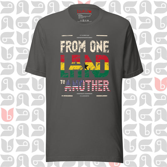 Ghanaian Roots to USA Tee, Ghana-American Flag Shirt | Unisex