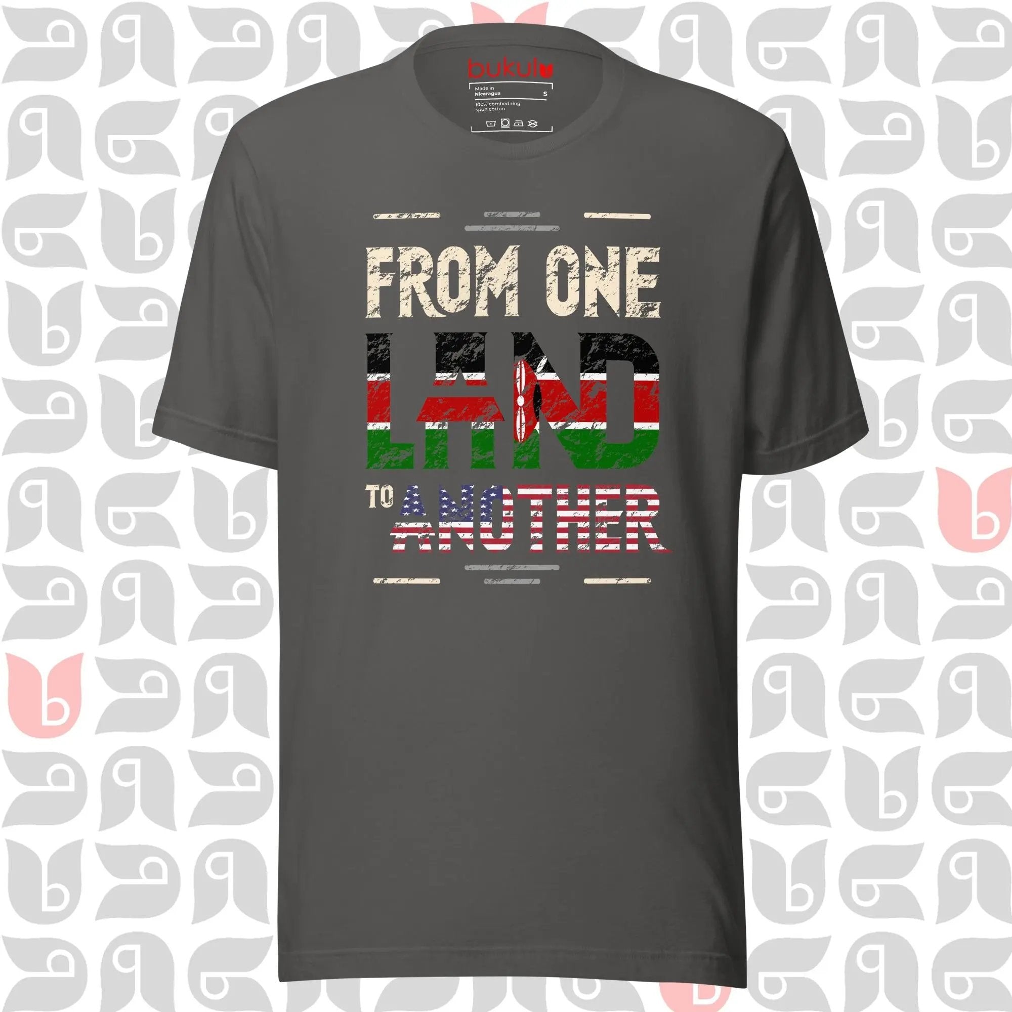Kenyan Roots to USA Tee, Kenya-American Flag Shirt | Unisex bukulu