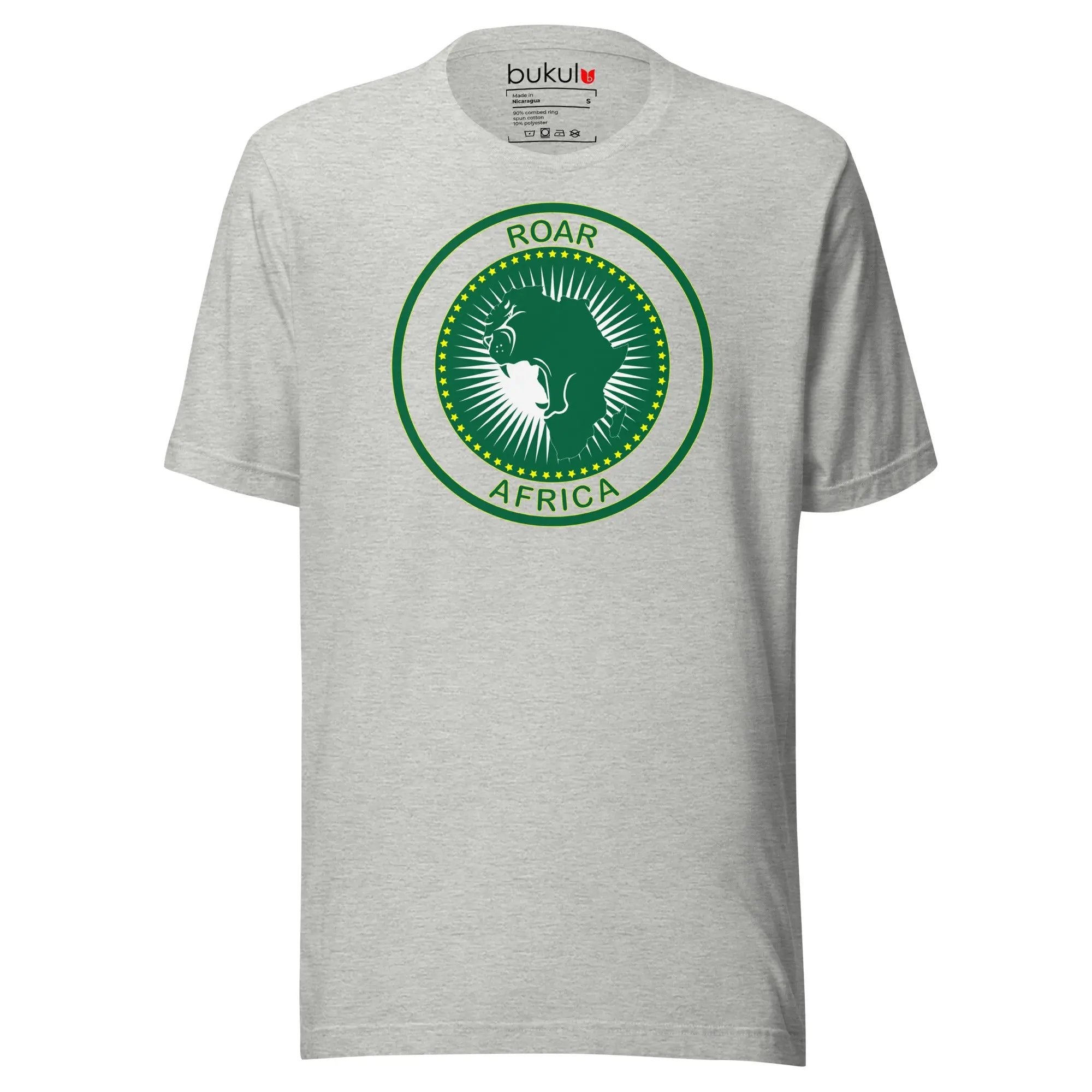 Roar Africa T-Shirt in AU Flag African Shirt, Black History Shirt Roar Lion African Map Tee, Blm Freedom Shirt, Shirt For Activist | Unisex - bukulu