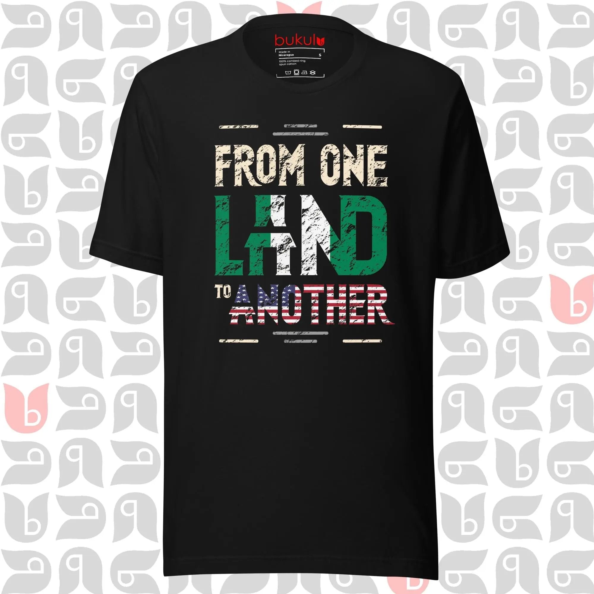 Nigeria-USA Flag Unity T-Shirt - From One Land To Another bukulu