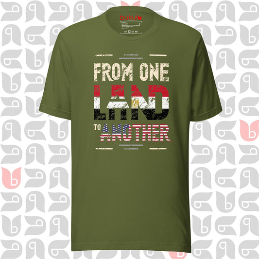 Egyptian Roots to USA Tee, Egypt-American Flag Shirt | Unisex