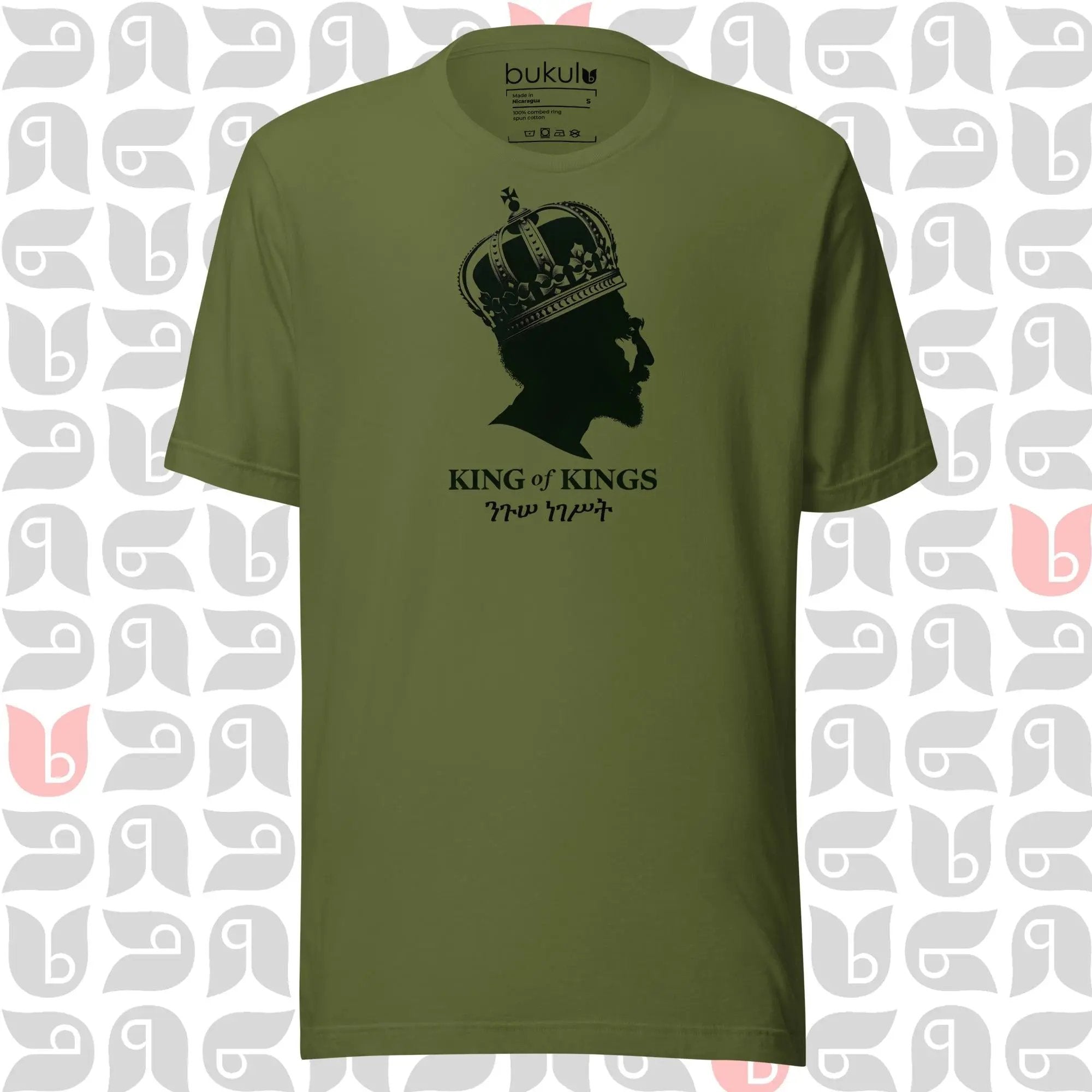 Haile Selassie King of Kings Tee - Rasta Reggae Shirt bukulu