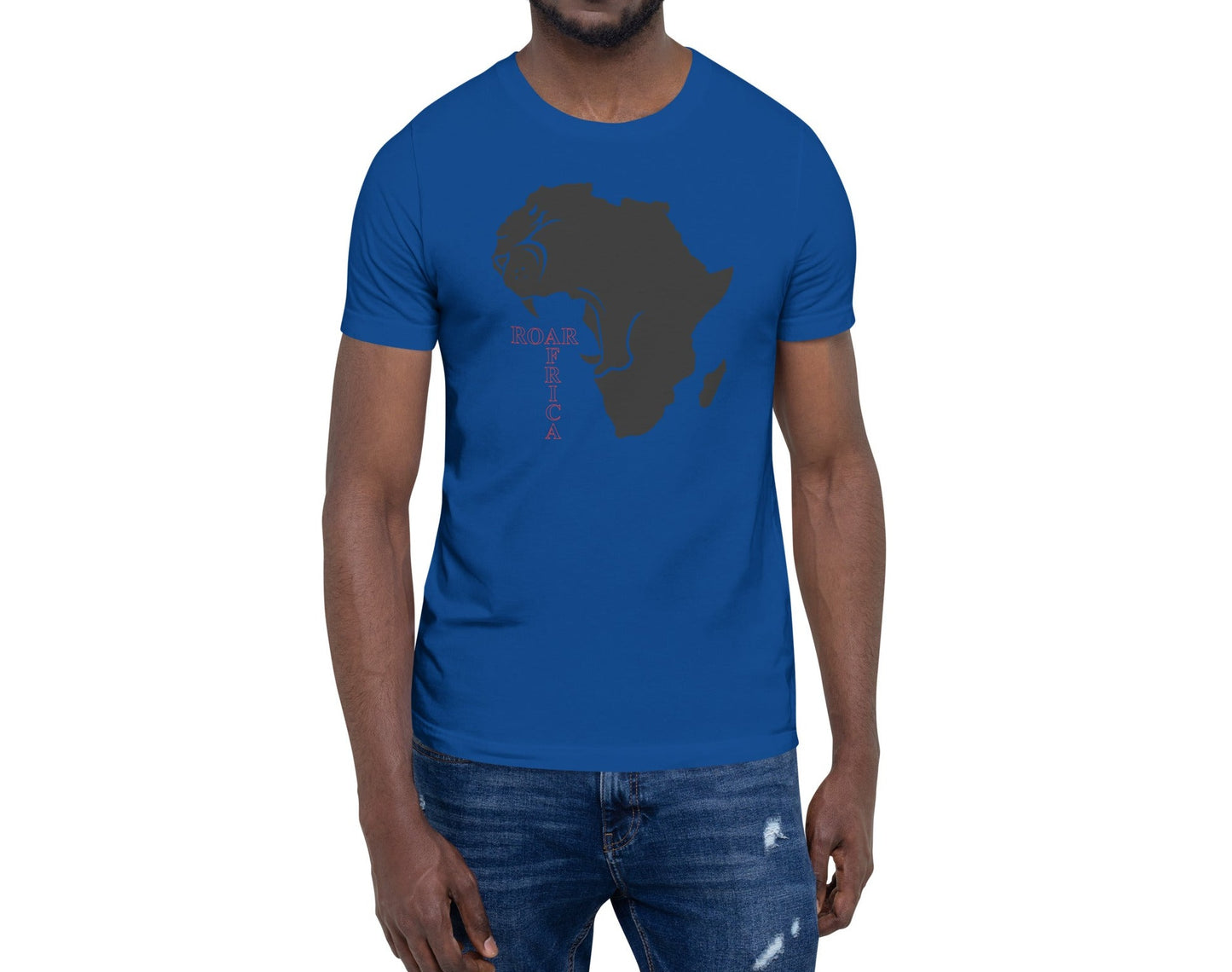 Roar Africa Shirt, Roaring African Lion inside Africa Map T-Shirt | Unisex - bukulu