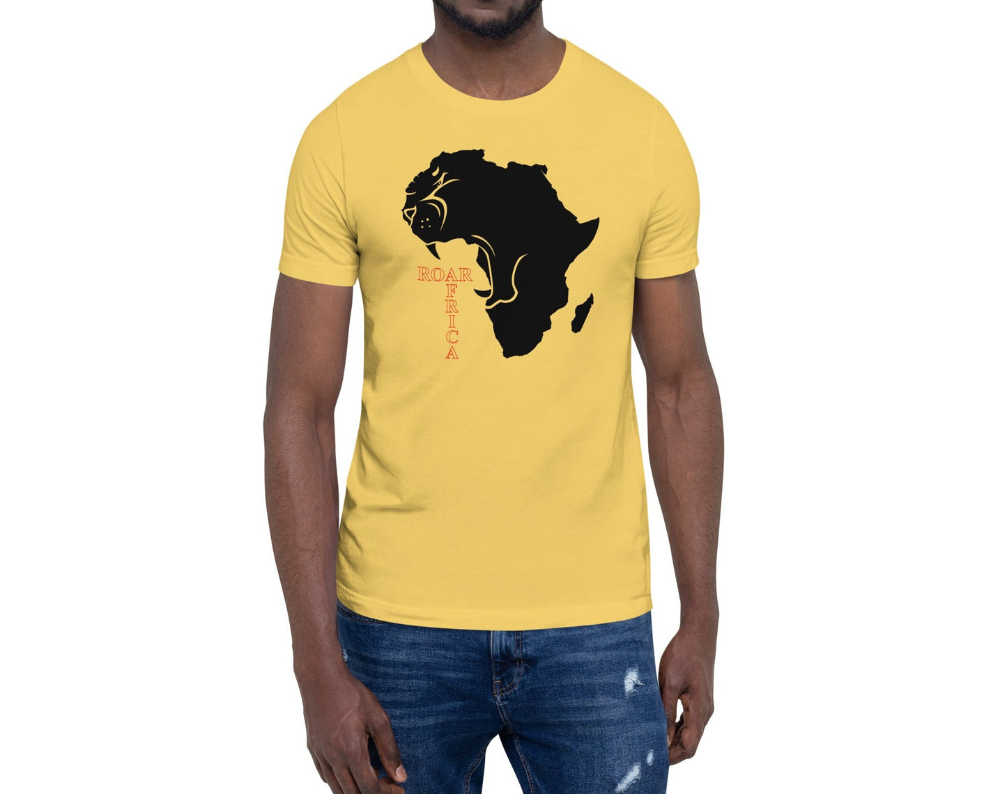 Roar Africa Shirt, Roaring African Lion inside Africa Map T-Shirt | Unisex - bukulu