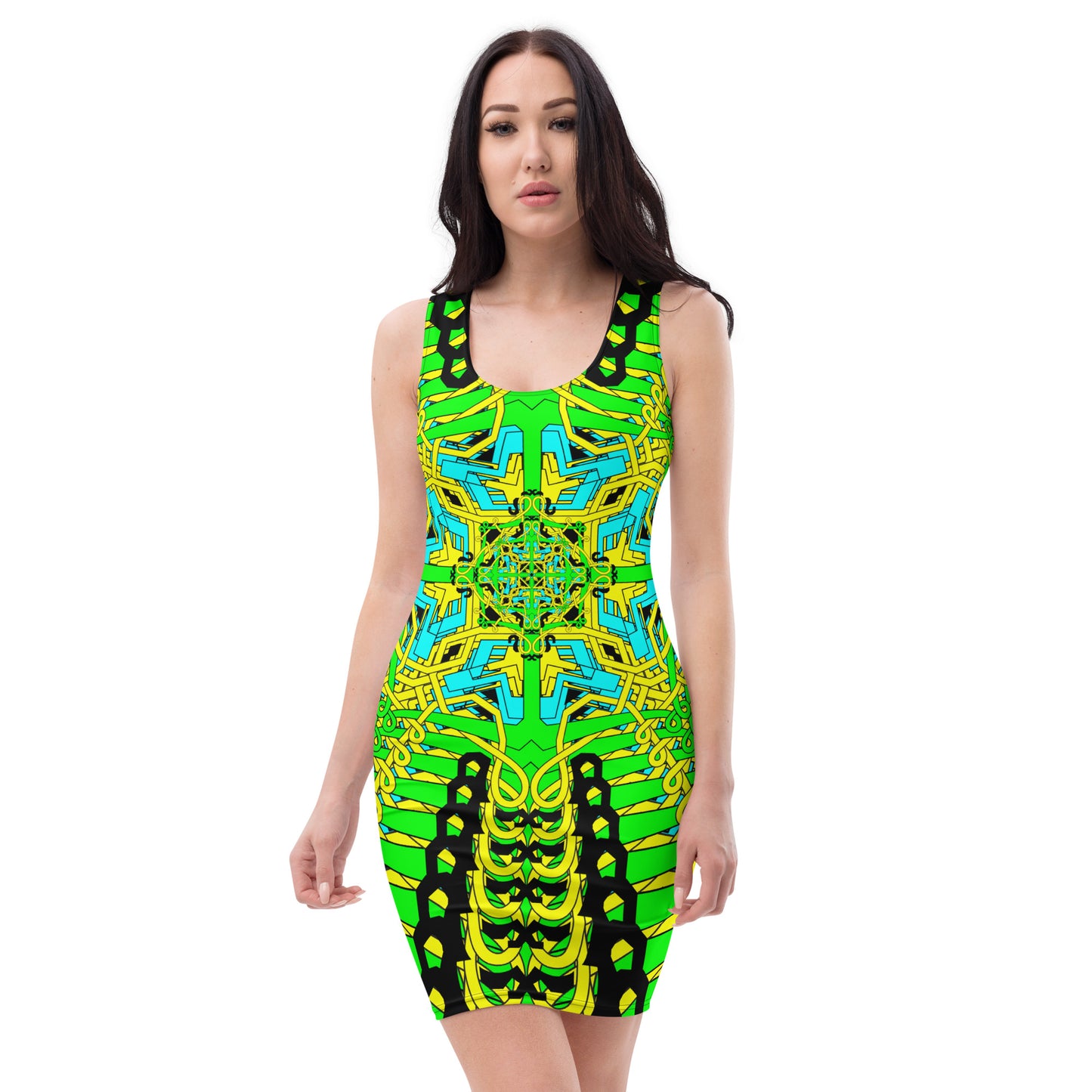 Oversized Cross Fitted Dress - bukulu