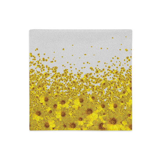 Adey Abeba | Yellow Daisy Flower All-Over Print Premium Pillow Case - bukulu