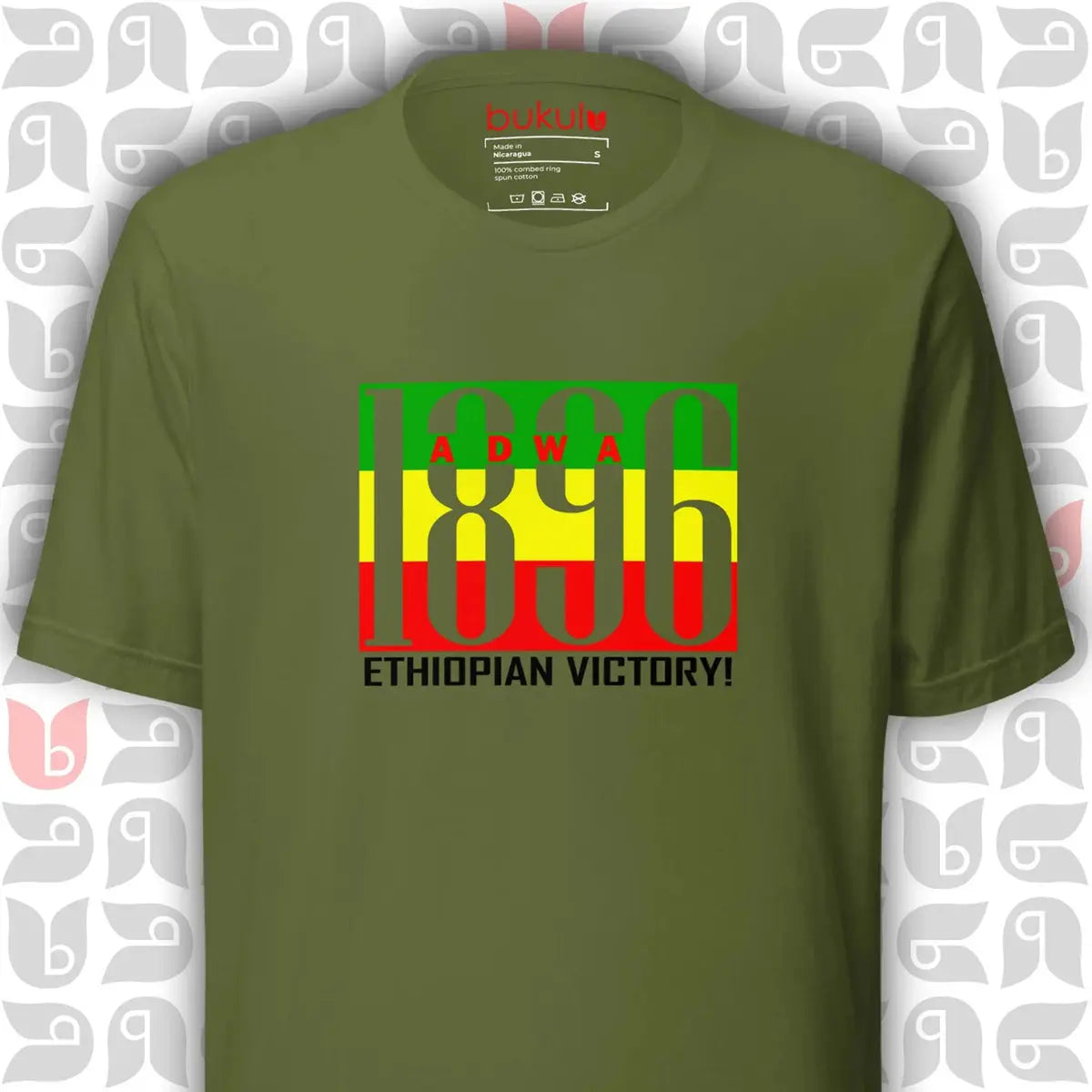 Adwa Victory T-Shirt 1896 Ethiopian heritage tee from Bukulu