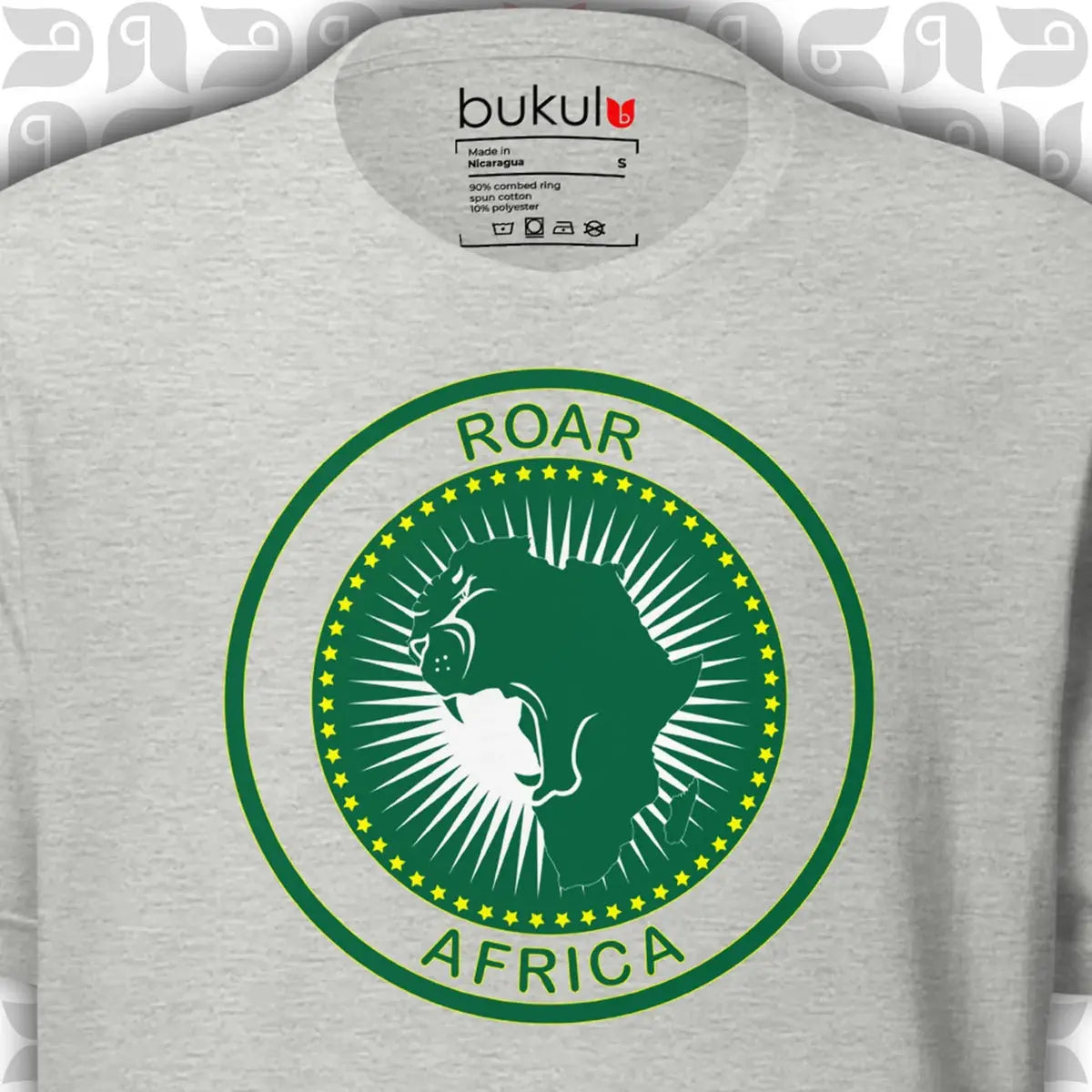 African Union Lion Map T-shirt African pride tee from Bukulu