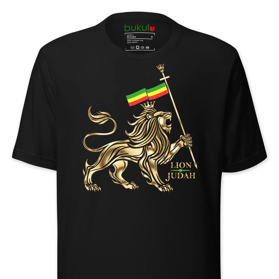Lion of Judah Royal Crest T-Shirt inspired by Haile Selassie and Rastafari heritage