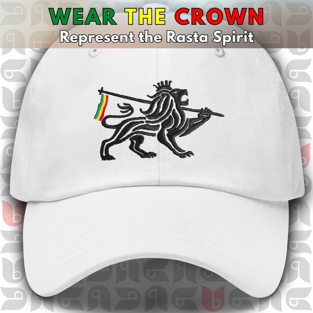Lion of Judah Royal Crest Dad Hat | Black Embroidery | Unisex