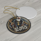 Ceramic Ornament - St Nick In Style Christmas Tree Decor | PRINTED DESIGN