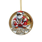 Decked-Out Santa Ceramic Christmas Tree Ornament, Pimp Santa Decoration