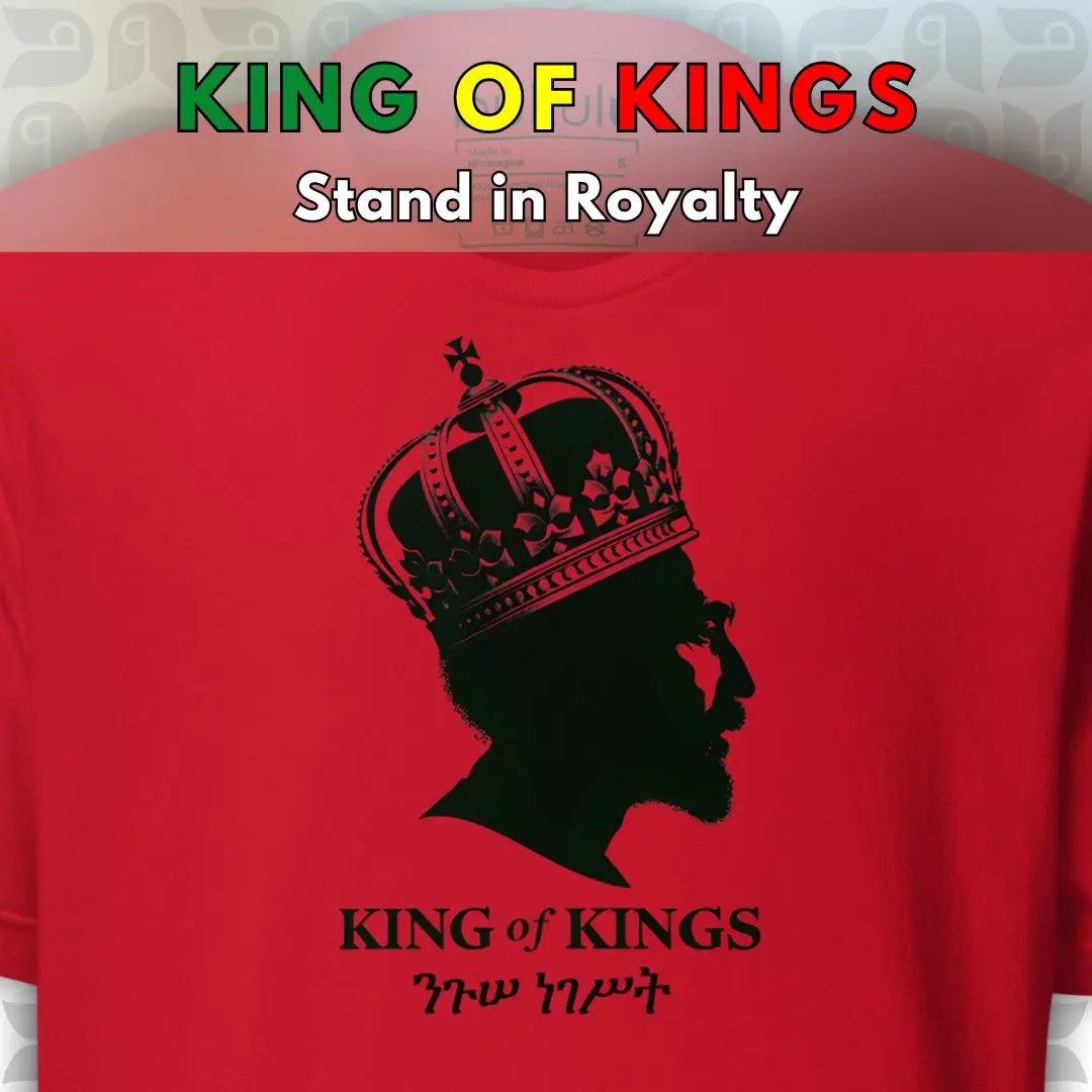Haile Selassie King of Kings Tee - Rasta Reggae Shirt bukulu