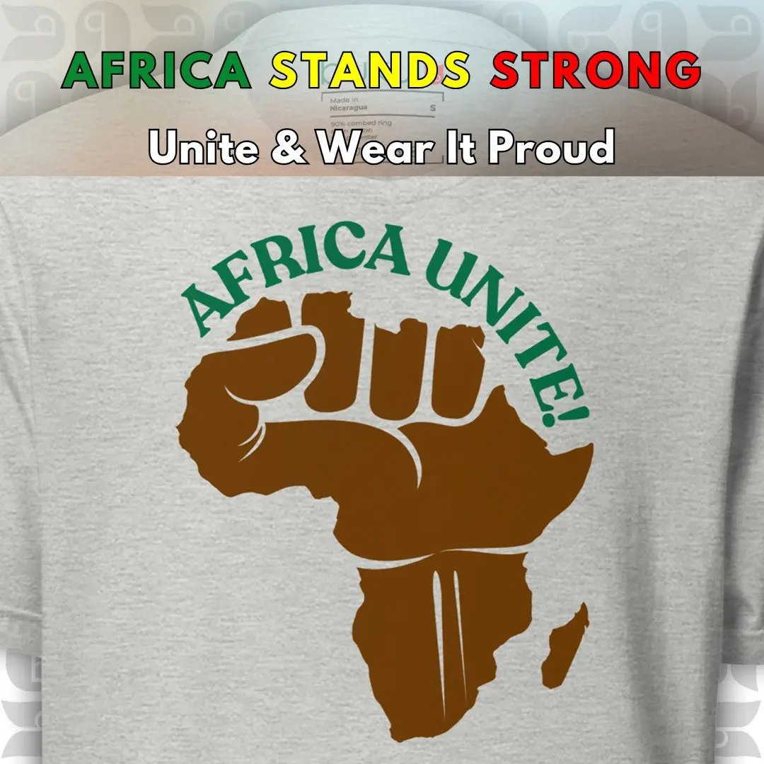 Africa Unite! Africa Map T-Shirt - Unisex Cultural Pride Tee bukulu