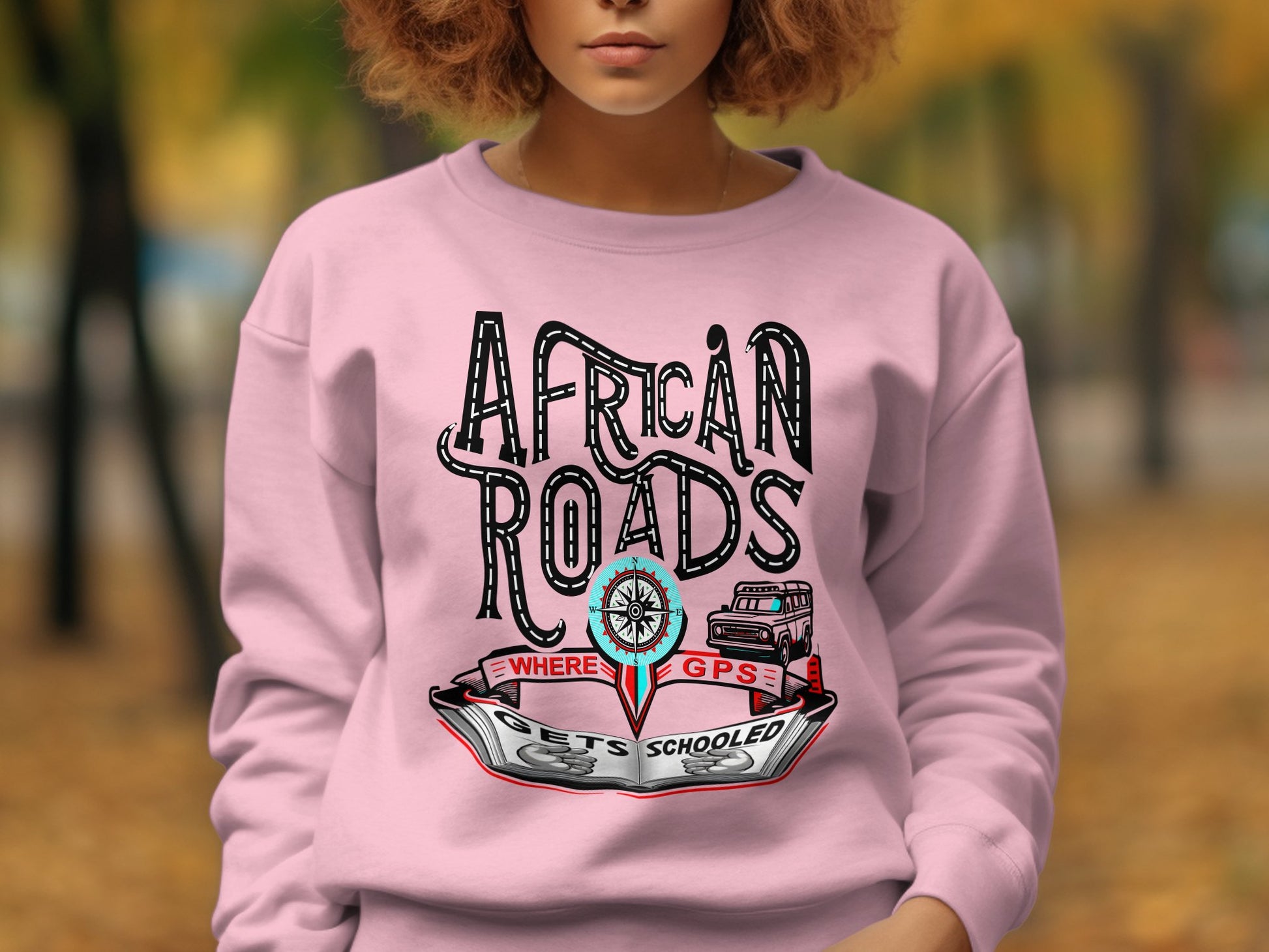 African Roads GPS Humor Sweatshirt | Cozy & Playful | Unisex - bukulu