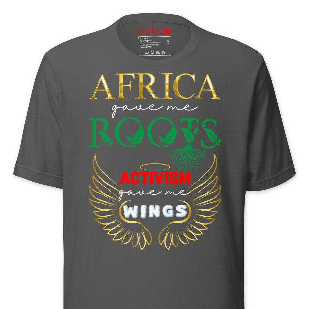 Activism T-Shirt: African Roots, Human Rights Bukulu