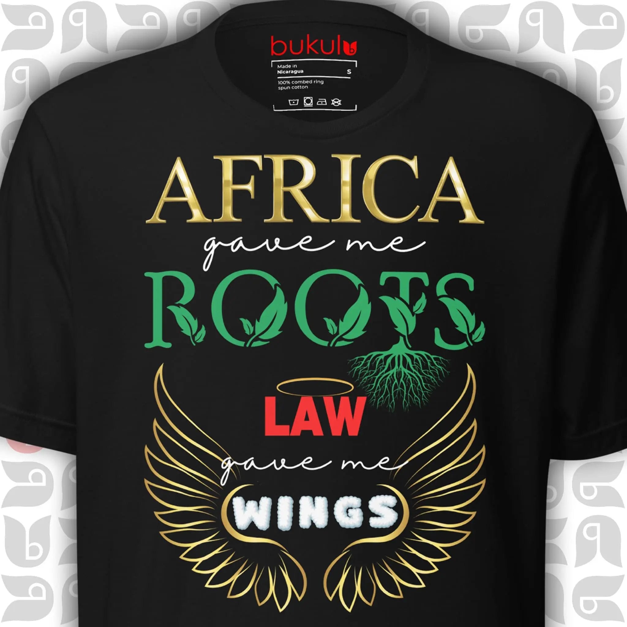 Africa Roots Law Wings T-Shirt | Unisex bukulu