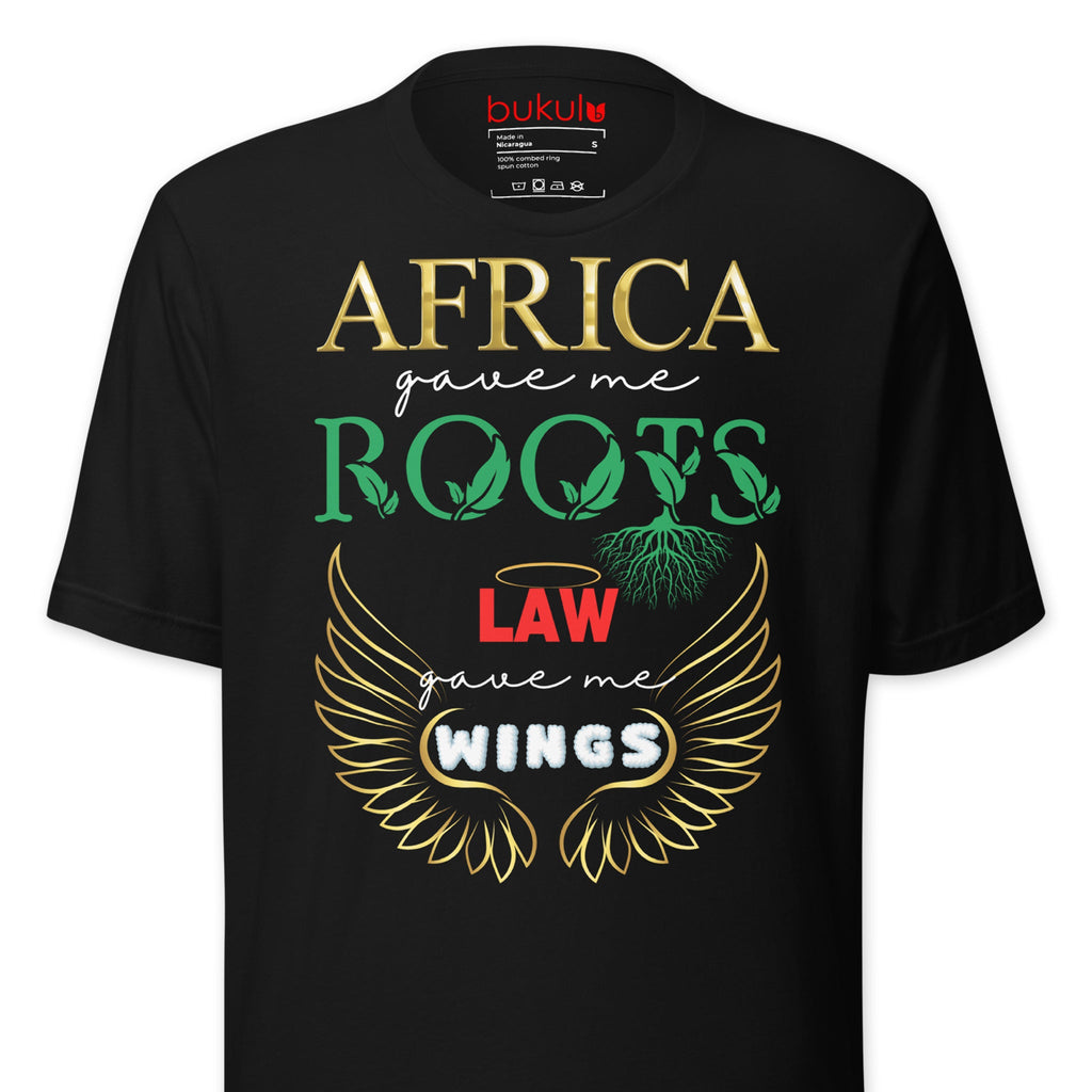 Africa Roots Law T-Shirt - African Heritage Lawyer Tee Bukulu