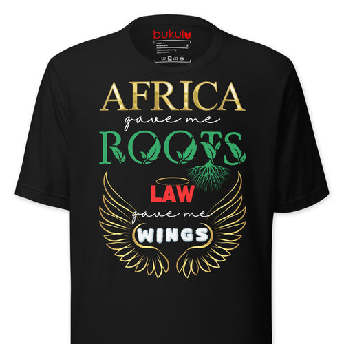 Africa Roots Law T-Shirt - African Heritage Lawyer Tee Bukulu
