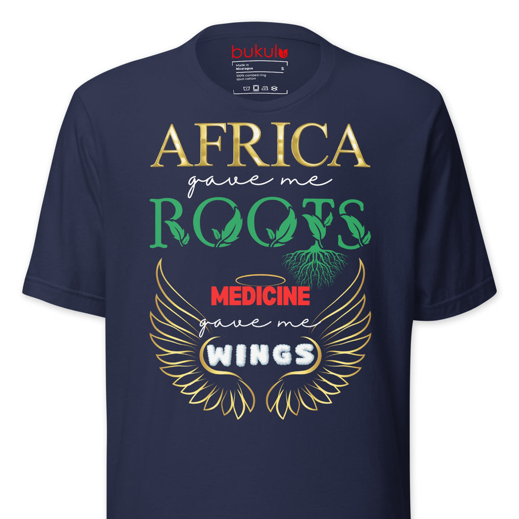 Africa Roots Medicine T-Shirt - African Heritage Doctor Tee Bukulu