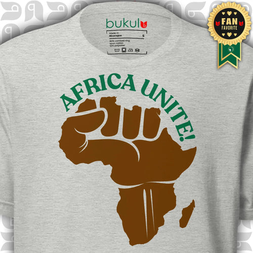 Africa Unite! Africa Map T-Shirt - Unisex Cultural Pride Tee bukulu
