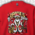 Santa in Pimp-Style Sweatshirt | Santa's Bling Bash Festive Sweater 🎅🏿💎 | Unisex bukulu