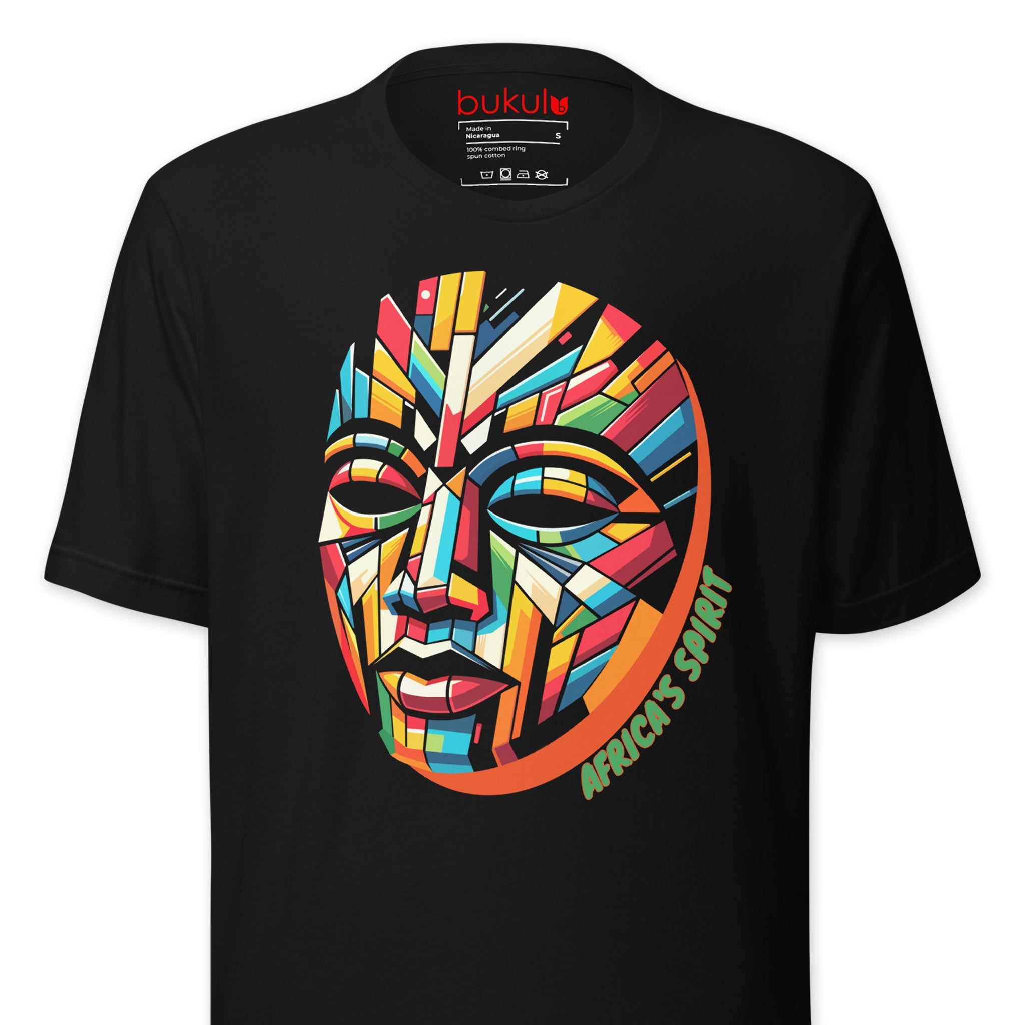 African Mask T-Shirt - Afrocentric Graphic Tee Bukulu