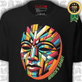 African Mask T-Shirt, Vibrant Africa's Spirit Design | Unisex bukulu