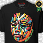 Vibrant African Mask T-Shirt, Africa's Spirit Design Unisex