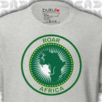 African Union Flag T-Shirt with Roaring African lion inside Africa map | Unisex