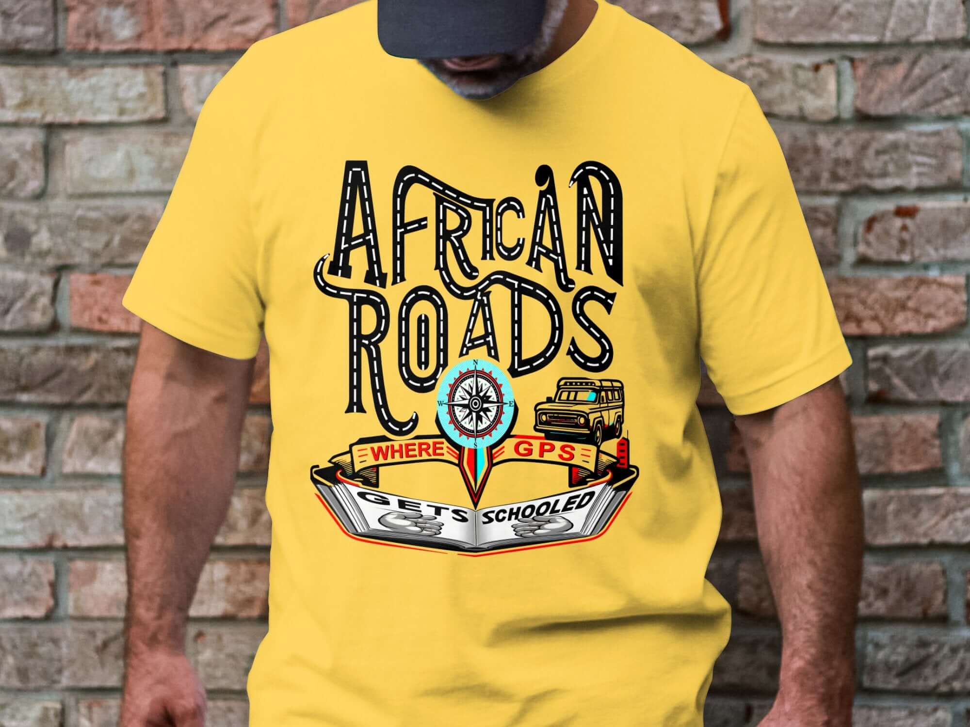 African Roads Where GPS Gets Schooled T-Shirt Design