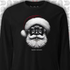 Black Santa Long Sleeve Tee – Warm Wishes Christmas Shirt bukulu