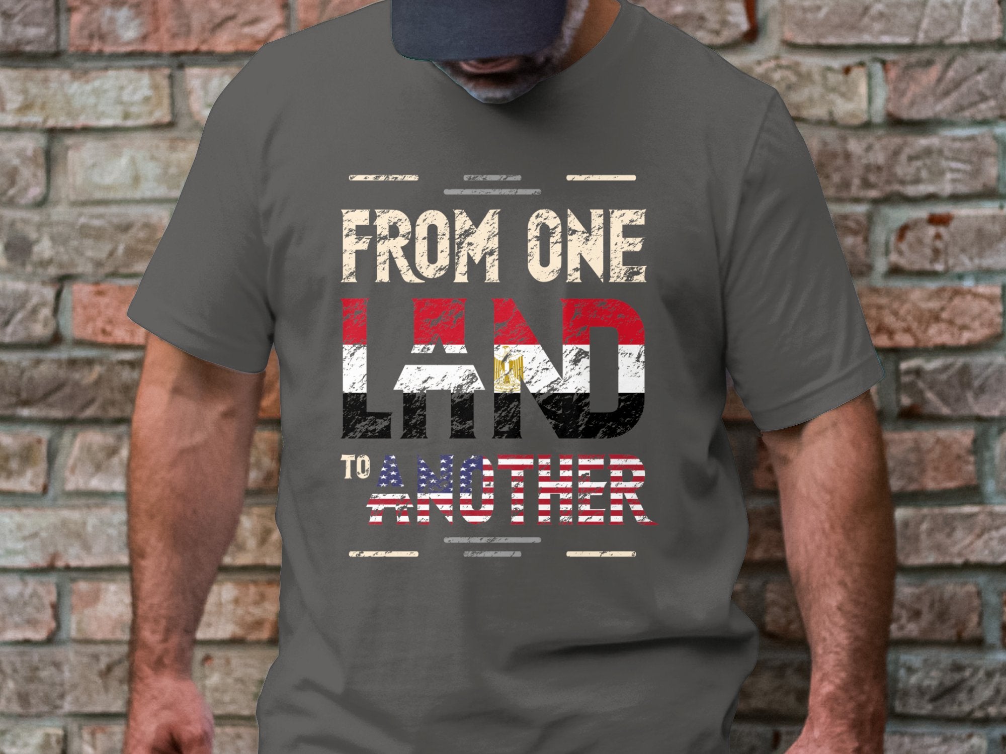 Egyptian Roots to USA Tee, Egypt-American Flag Shirt | Unisex