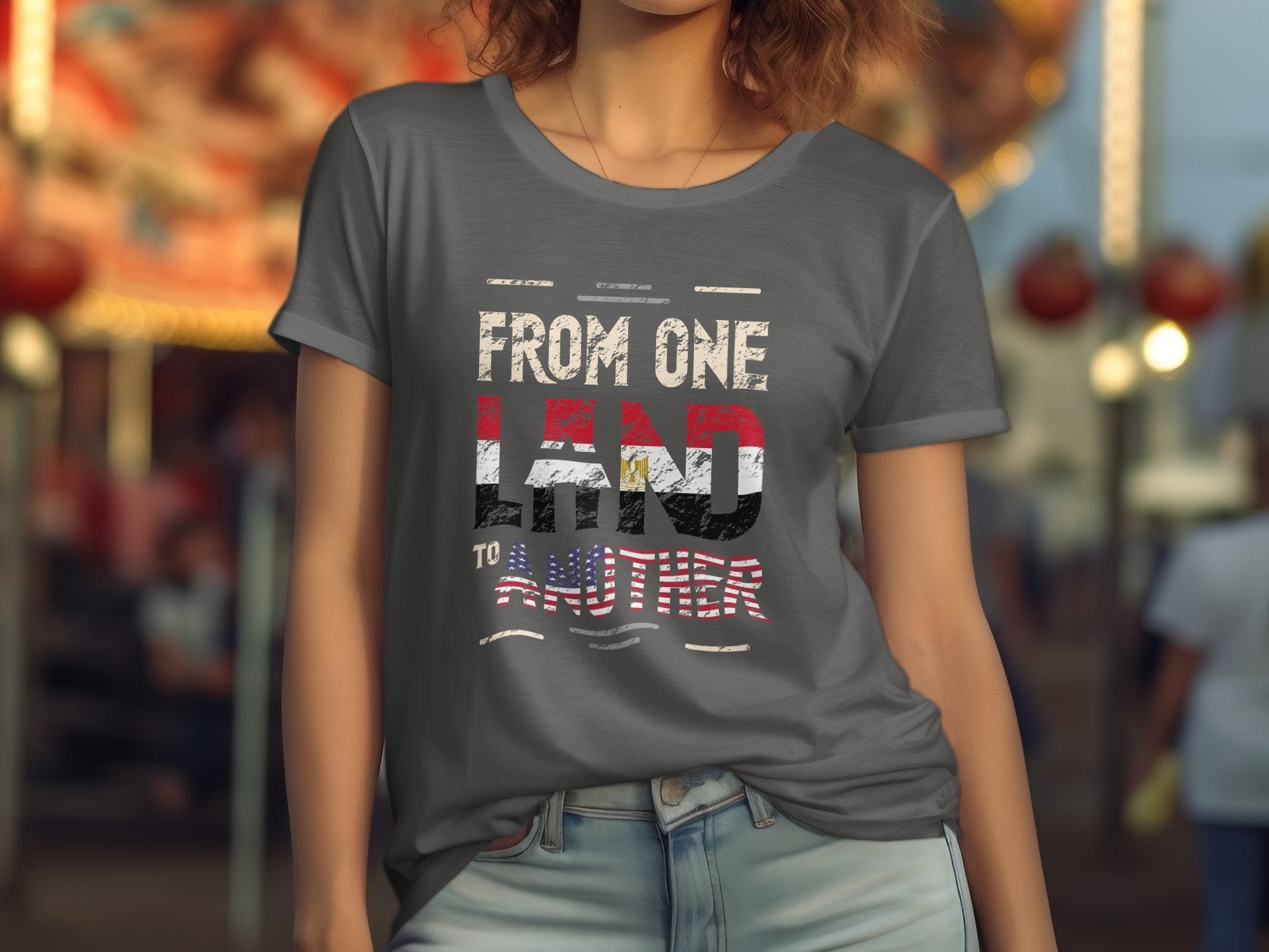 Egyptian Roots to USA Tee, Egypt-American Flag Shirt | Unisex