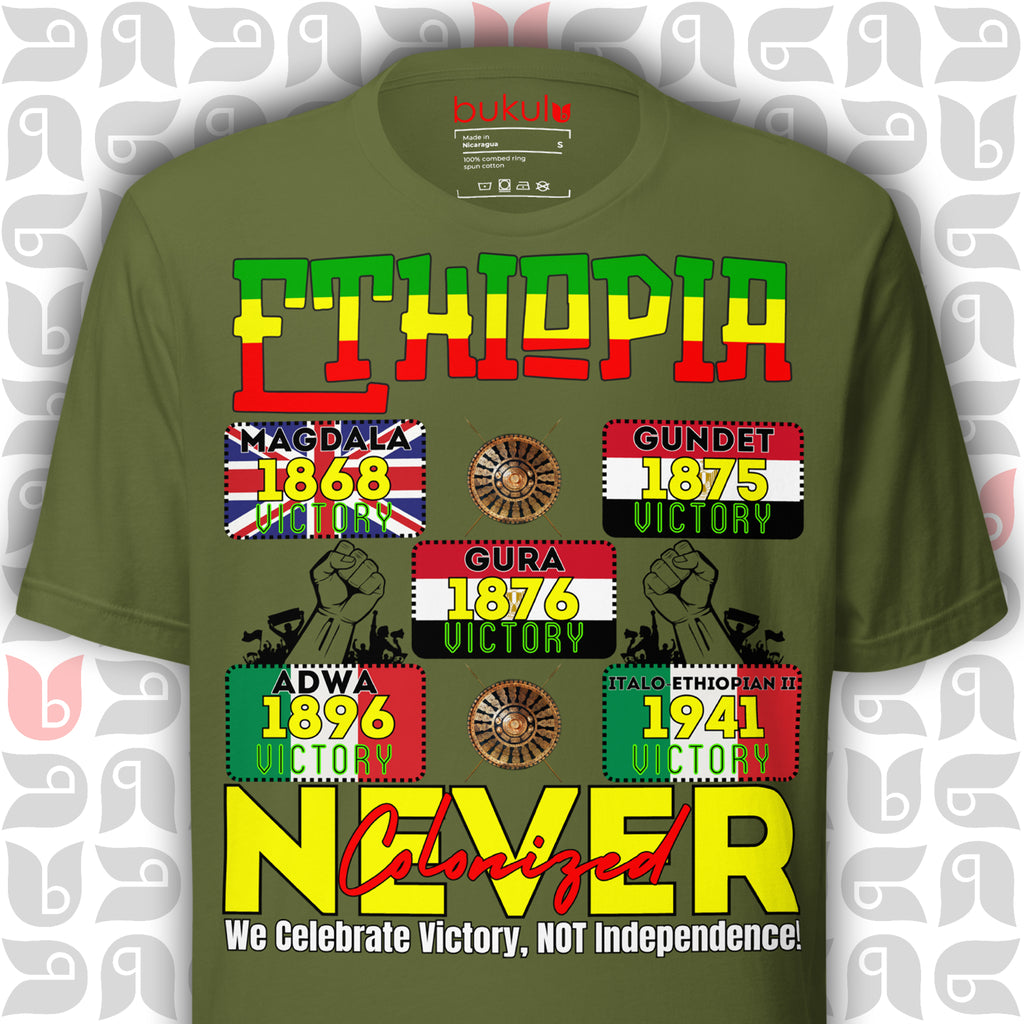 Ethiopian Victory Shirt, Never Colonized T-Shirt | Unisex