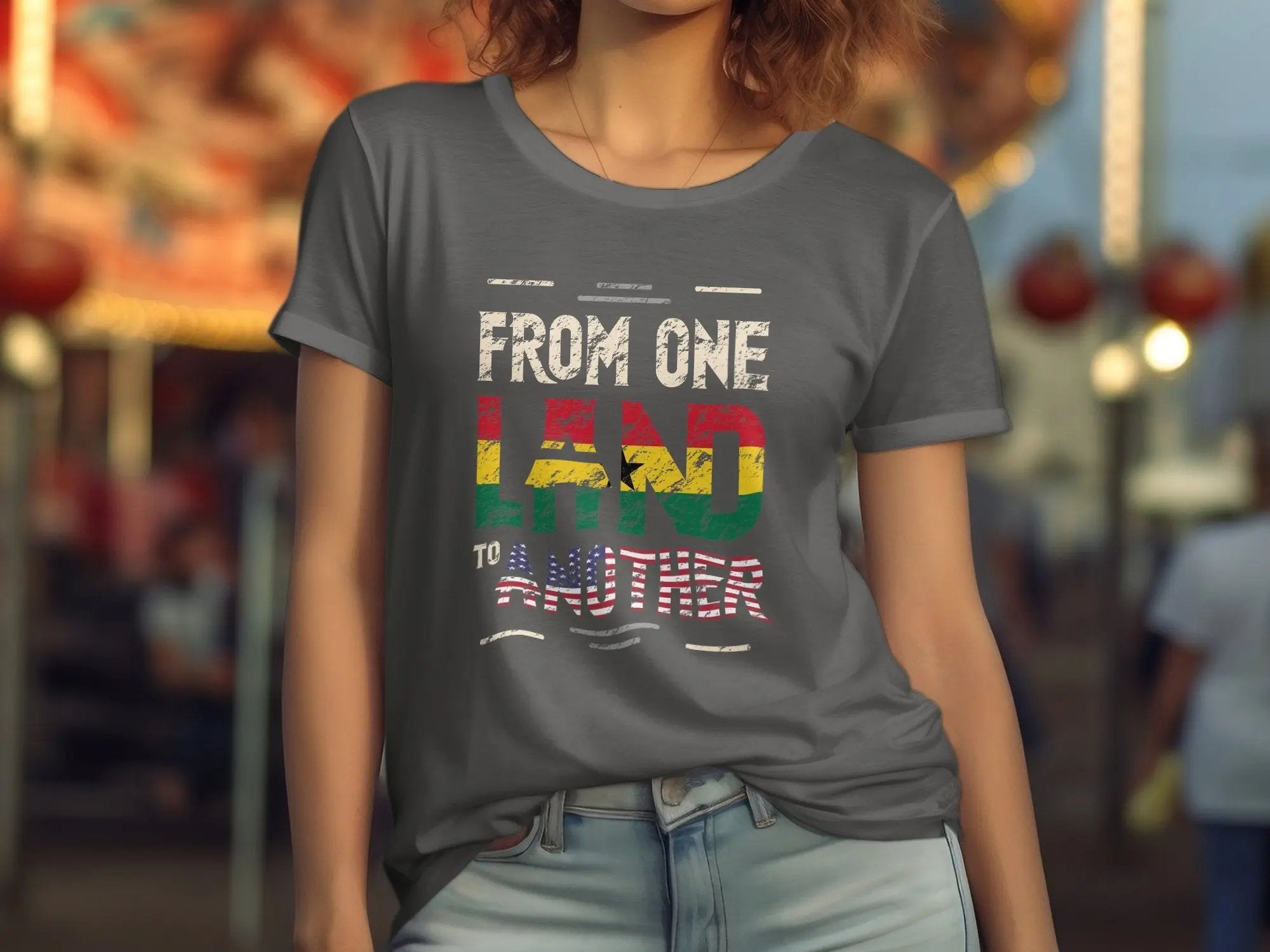 Ghanaian Roots to USA Tee, Ghana-American Flag Shirt | Unisex bukulu
