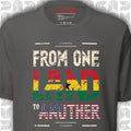 Ghanaian Roots to USA Tee, Ghana-American Flag Shirt | Unisex bukulu