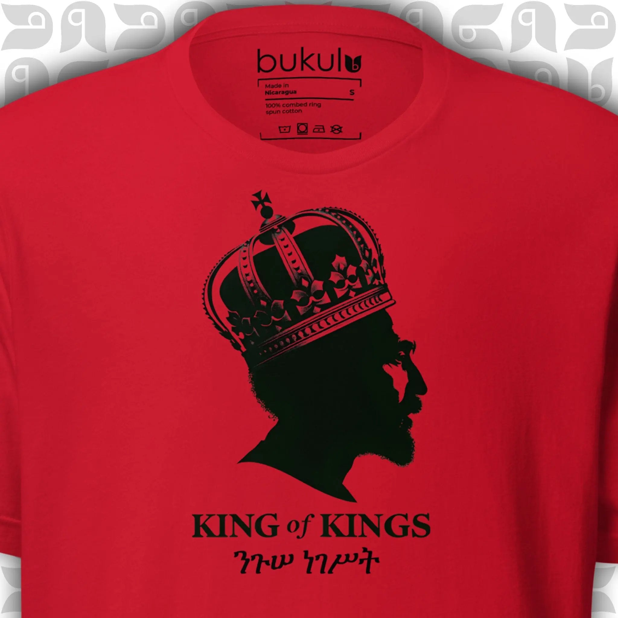 Haile Selassie King of Kings Tee - Rasta Reggae Shirt bukulu
