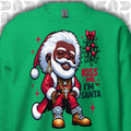 Pimp Style Santa Sweatshirt - 'Kiss Me I'm Santa' 🎅🏿💋 | Unisex bukulu