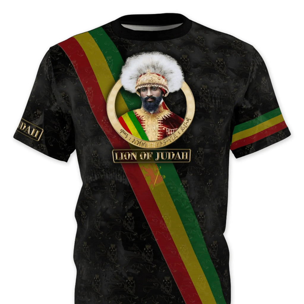 Rastafari Lion of Judah All Over Print T-Shirt front view