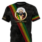 Rastafari Lion of Judah All Over Print T-Shirt front view