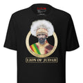 Lion of Judah Haile Selassie Rasta T-Shirt in black